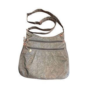 Travelon Crossbody Purse Womens Bag Pockets Zip Up Travel Nylon ORGANIZER Green